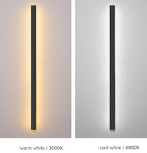 Carregar imagem no visualizador da galeria, MIRODEMI® Black Outdoor Waterproof Antirust Aluminum Long LED Wall Lamp For Villa porch | S2024S
