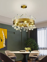 Carregar imagem no visualizador da galeria, MIRODEMI® Gold Round Colorful Crystal Chandelier for Living room, Kitchen
