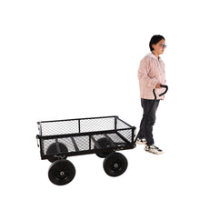 Load image into Gallery viewer, (Black solid wheels wagon cart) Solid wheels Tools cart Wagon Cart Garden cart trucks make it easier to transport firewood
