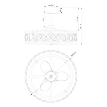 Carregar imagem no visualizador da galeria, 26&quot; Modern DC Motor Downrod Mount Reversible Crystal Ceiling Fan with Lighting and Remote Control
