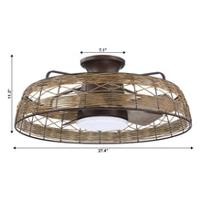 Carregar imagem no visualizador da galeria, 27&quot; Reversible Flush Mount Ceiling Fan
