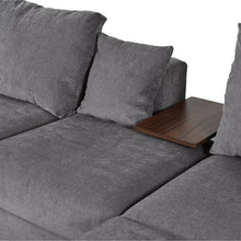 Carregar imagem no visualizador da galeria, Modern Large L-Shape Sectional Sofa for Living Room, 2 Pillows and 2 End Tables
