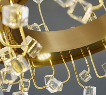 Cargar imagen en el visor de la galería, MIRODEMI® Gold Round Colorful Crystal Chandelier for Living room, Kitchen
