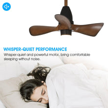 Cargar imagen en el visor de la galería, 28&quot; Kwang Farmhouse DC Motor Downrod Mount Reversible Ceiling Fan with LED Lighting and Remote Control
