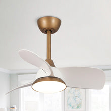 Load image into Gallery viewer, 28&quot; Modern DC Motor Downrod Mount Reversible Ceiling Fan with LED Lighting and Remote Control
