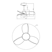 Carregar imagem no visualizador da galeria, 28&quot; Modern DC Motor Downrod Mount Reversible Ceiling Fan with LED Lighting and Remote Control
