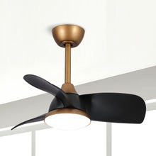 Cargar imagen en el visor de la galería, 28&quot; Modern DC Motor Downrod Mount Reversible Ceiling Fan with LED Lighting and Remote Control
