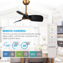 Load image into Gallery viewer, 28&quot; Modern DC Motor Downrod Mount Reversible Ceiling Fan with LED Lighting and Remote Control
