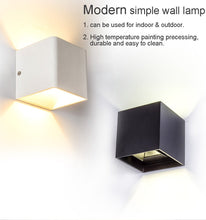 Carregar imagem no visualizador da galeria, MIRODEMI® Black/White Outdoor Waterproof Aluminum Cube Shape LED Wall Lamp For Garden
