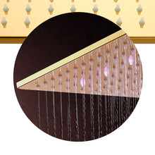 Carregar imagem no visualizador da galeria, 12 Inch or 16 Inch LED Color Changing Ceiling Mounted 2 Way Polished Gold Shower System - Includes Rough-in Valve Body and Trim
