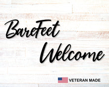 Carregar imagem no visualizador da galeria, BareFeet Welcome Metal Word Sign
