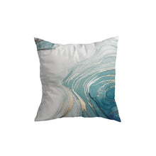 Load image into Gallery viewer, Turquoise Gold Marble Pattern Cushion Covers
