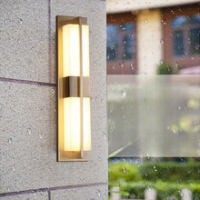 Cargar imagen en el visor de la galería, MIRODEMI® Modern Black/Copper Outdoor Waterproof LED Wall Sconce For Garden Porch
