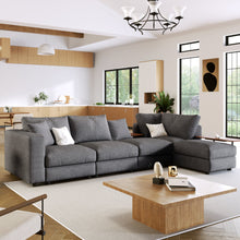 Carregar imagem no visualizador da galeria, Modern Large L-Shape Sectional Sofa for Living Room, 2 Pillows and 2 End Tables
