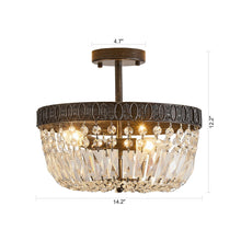 Carregar imagem no visualizador da galeria, 3-Light Crystal Drum Chandelier Lighting
