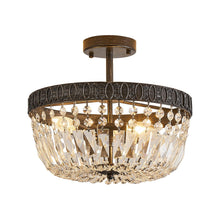 Carregar imagem no visualizador da galeria, 3-Light Crystal Drum Chandelier Lighting
