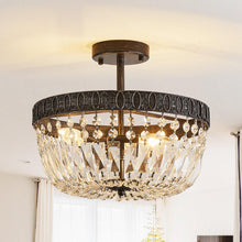 Carregar imagem no visualizador da galeria, 3-Light Crystal Drum Chandelier Lighting
