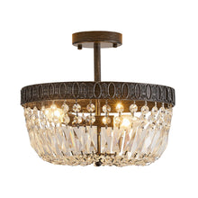 Carregar imagem no visualizador da galeria, 3-Light Crystal Drum Chandelier Lighting
