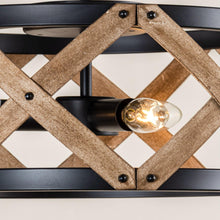 Carregar imagem no visualizador da galeria, 3-Light Industrial Drum Flush Mount Ceiling Light
