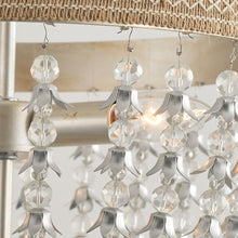 Carregar imagem no visualizador da galeria, 3-light Modern Crystal Chandelier with Hemp Rope
