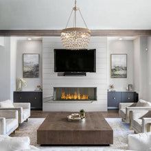 Carregar imagem no visualizador da galeria, 3-light Modern Crystal Chandelier with Hemp Rope
