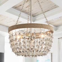 Cargar imagen en el visor de la galería, 3-light Modern Crystal Chandelier with Hemp Rope
