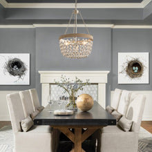 Carregar imagem no visualizador da galeria, 3-light Modern Crystal Chandelier with Hemp Rope
