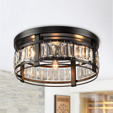 Load image into Gallery viewer, 3-Light Modern Crystal Flush Mount Ceiling Light
