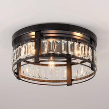 Load image into Gallery viewer, 3-Light Modern Crystal Flush Mount Ceiling Light
