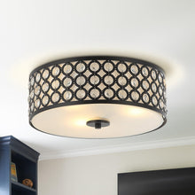 Cargar imagen en el visor de la galería, 3-Light Modern LED Flush Mount Light with Crystal
