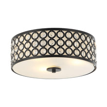 Cargar imagen en el visor de la galería, 3-Light Modern LED Flush Mount Light with Crystal
