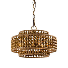 Load image into Gallery viewer, 3-Light Rustic Golden LED Pendant Light
