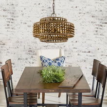 Carregar imagem no visualizador da galeria, 3-Light Rustic Golden LED Pendant Light
