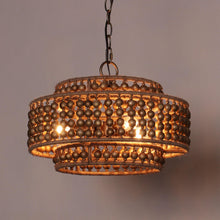 Load image into Gallery viewer, 3-Light Rustic Golden LED Pendant Light
