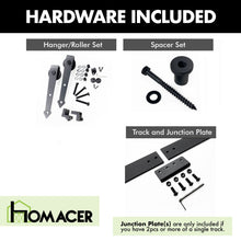 Carregar imagem no visualizador da galeria, Non-Bypass Sliding Barn Door Hardware Kit - Arrow Design Roller
