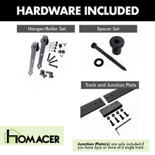 Load image into Gallery viewer, Non-Bypass Sliding Barn Door Hardware Kit - Arrow Design Roller
