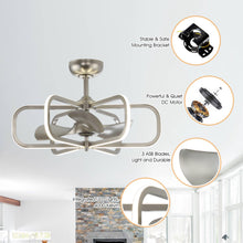 Cargar imagen en el visor de la galería, 30&quot; Theron Modern DC Motor Downrod Mount Reversible Ceiling Fan with LED Lighting and Remote Control
