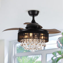 Load image into Gallery viewer, 36&quot; Bangaiore Modern Downrod Mount Crystal Ceiling Fan with Lighting and Remote Control
