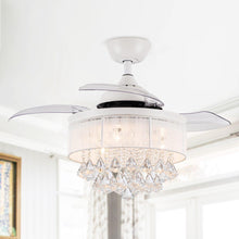 Load image into Gallery viewer, 36&quot; Bangaiore Modern Downrod Mount Crystal Ceiling Fan with Lighting and Remote Control
