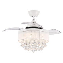 Load image into Gallery viewer, 36&quot; Bangaiore Modern Downrod Mount Crystal Ceiling Fan with Lighting and Remote Control
