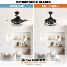 Cargar imagen en el visor de la galería, 36&quot; Benally Industrial Downrod Mount Ceiling Fan with Lighting and Remote Control
