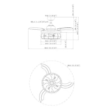 Carregar imagem no visualizador da galeria, 36&quot; Benally Industrial Downrod Mount Ceiling Fan with Lighting and Remote Control
