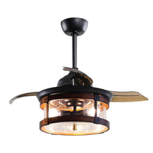 Cargar imagen en el visor de la galería, 36&quot; Caselli Industrial Downrod Mount Ceiling Fan with Lighting and Remote Control
