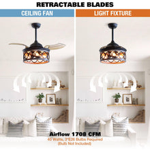 Load image into Gallery viewer, 36&quot; Mirelle Farmhouse Downrod Mount Ceiling Fan with Lighting and Wall Control
