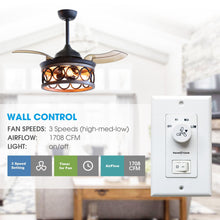 Carregar imagem no visualizador da galeria, 36&quot; Mirelle Farmhouse Downrod Mount Ceiling Fan with Lighting and Wall Control
