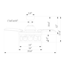 Load image into Gallery viewer, 36&quot; Mirelle Farmhouse Downrod Mount Ceiling Fan with Lighting and Wall Control
