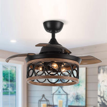 Carregar imagem no visualizador da galeria, 36&quot; Mirelle Farmhouse Downrod Mount Ceiling Fan with Lighting and Wall Control
