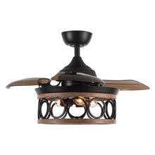 Cargar imagen en el visor de la galería, 36&quot; Mirelle Farmhouse Downrod Mount Ceiling Fan with Lighting and Wall Control
