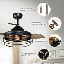 Carregar imagem no visualizador da galeria, 36&quot; Pickett Industrial Downrod Mount Ceiling Fan with Lighting and Remote Control
