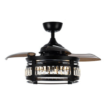 Cargar imagen en el visor de la galería, 36&quot; Punjab Modern Downrod Mount Ceiling Fan with Lighting and Remote Control
